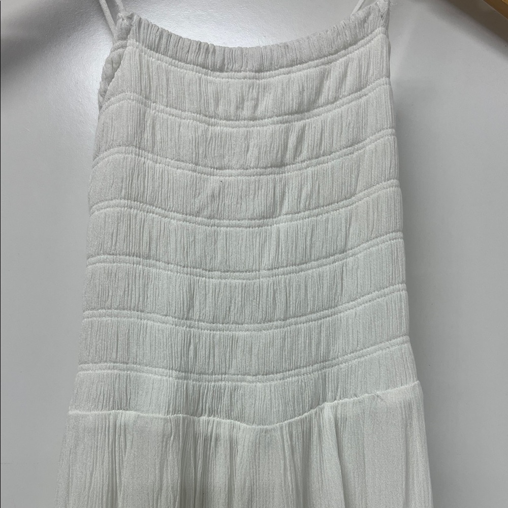 Z Supply Jazmin Maxi Dress, White, Strappy, Tierd, Lined, Small, Smocked Bodice - Picture 2 of 10